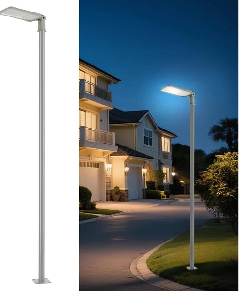 Brilagi-LED Външна лампа със стълб, височина 3 m, URBANLIGHT LED/200W/230V, сива, IP65