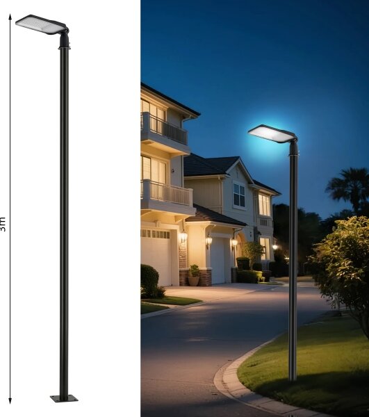 Brilagi-LED Външна лампа със стълб и 3-метров кабел URBANLIGHT LED/100W/230V черна IP65
