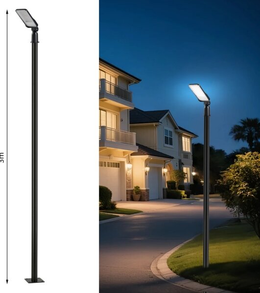 Brilagi - LED външна лампа със стълб и кабел 3 m URBANLIGHT LED/50W/230V черна IP65