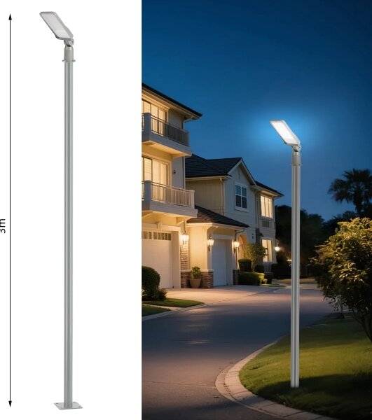 BRILAGI -LED външна лампа със стълб и kl. 3 m URBANLIGHT LED/50W/230V сива IP65
