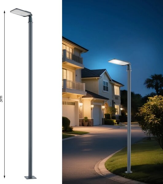 Brilagi-LED Външна лампа със стълб и кабел 3 m URBANLIGHT LED/100W/230V антрацит IP65