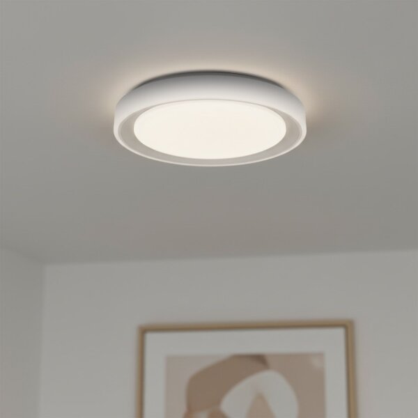 LED RGBW плафон MELO, с възможност за димиране, LED/36W/230V 3000-6000K Ø 39 cm, бял + ДУ