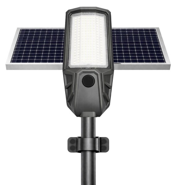 LED димируема улична лампа KOBRA със сензор и соларен панел 400W/24000 mAh IP65 антрацит + дистанционно управление