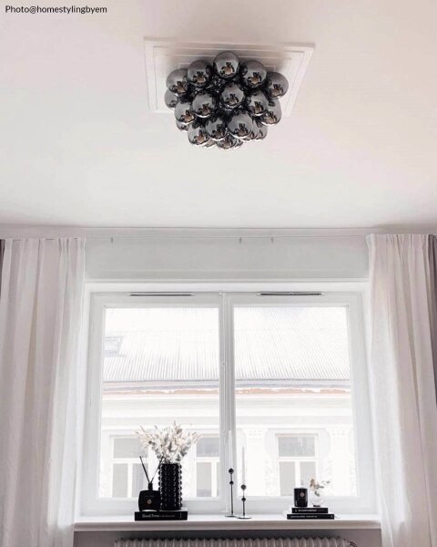 ByRydens 4202240-4505 - Плафон GROSS 6xG9/5W/230V опушен/черен