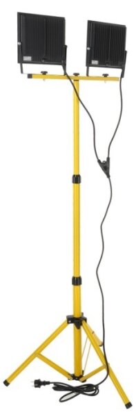 LED Прожектор със стойка TIGRA 2xLED/100W/230V 4000K IP54 черен/жълти
