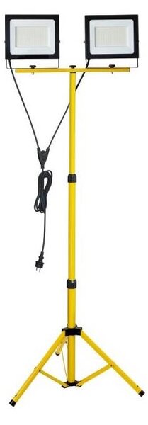 LED Прожектор със стойка TIGRA 2xLED/100W/230V 4000K IP54 черен/жълти