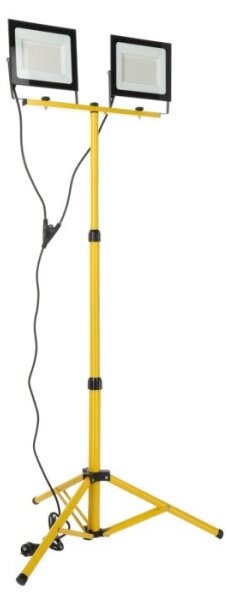 LED Прожектор със стойка TIGRA 2xLED/100W/230V 4000K IP54 черен/жълти