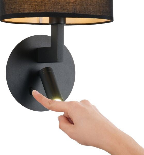 Brilagi - LED стенна лампа DAYA 1xE14/40W/230V + LED/3W черна