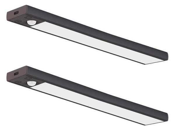 Комплект 2x LED презареждаемо осветление за мебели със сензор VIRO LED/1,2W/800 mAh 30cm CCT черно