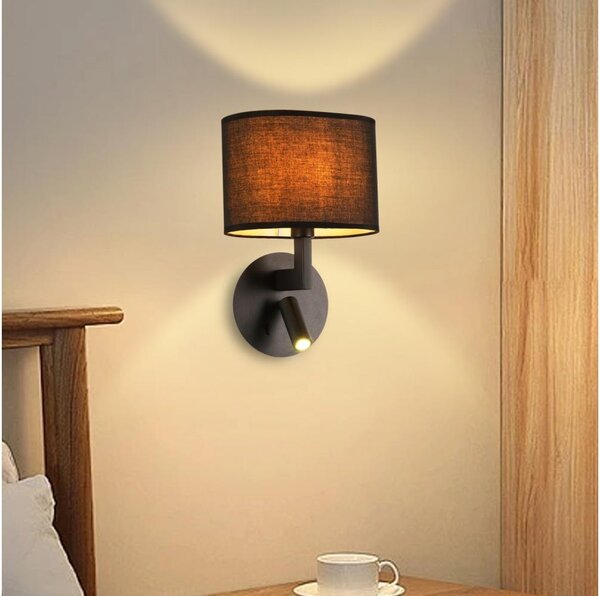 Brilagi - LED стенна лампа DAYA 1xE14/40W/230V + LED/3W черна