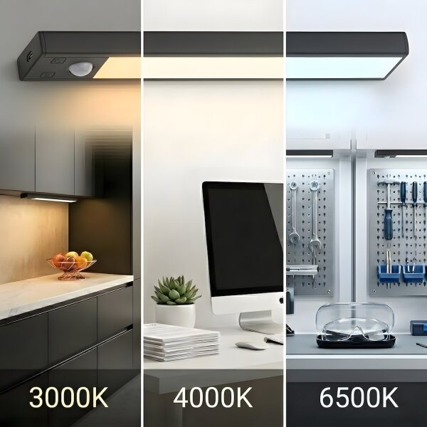 Комплект 2x LED презареждаемо осветление за мебели със сензор VIRO LED/1,2W/800 mAh 30cm CCT черно