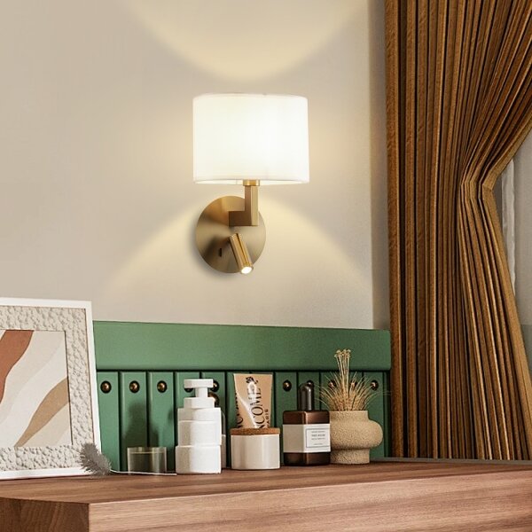 Brilagi - LED Аплик DAYA 1xE14/40W/230V + LED/3W бял/матов хром