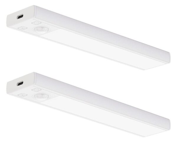 КОМПЛЕКТ 2x LED акумулаторно осветление за мебели със сензор VIRO LED/1W/800 mAh 20 см CCT бяло