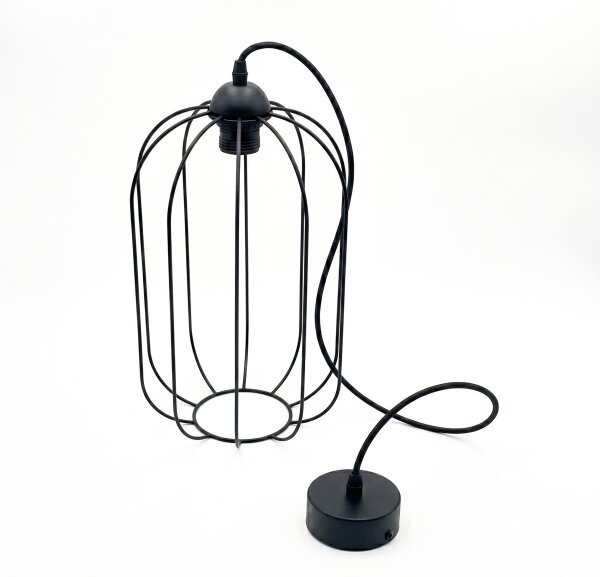 Висяща лампа на кабел DESTELLO 1xE27/15W/230V Ø 21 см, черна