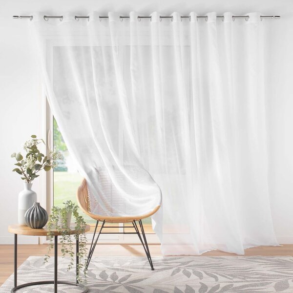 Бяла завеса от воал 400x240 cm Lissea – douceur d'intérieur