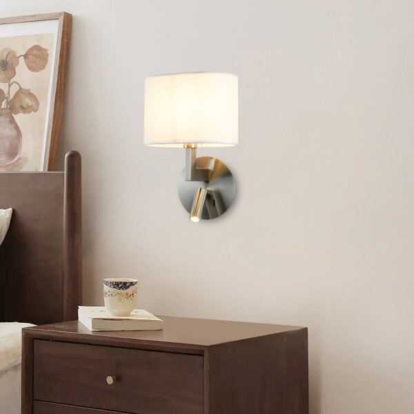 Brilagi - LED Аплик DAYA 1xE14/40W/230V + LED/3W бял/матов хром