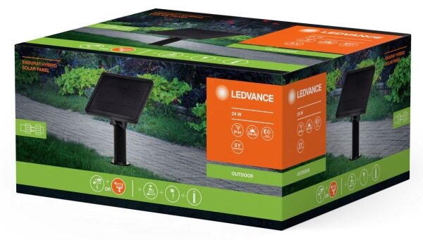 Ledvance - Хибриден соларен панел ENDURA 24W/12V 2000 mAh IP67