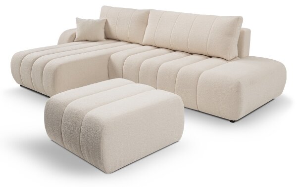 Пуф DESIO 82x75 см бежов