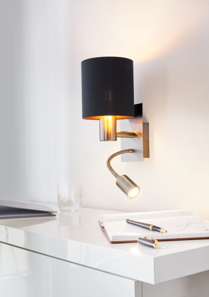 Eglo 96483 - LED гъвкаво осветление PASTERI 1xE27/40W+LED/3,8W черно