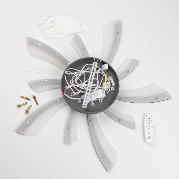 Brilagi - LED Димируем полилей за повърхностен монтаж TWIST LED/55W/230V 3000-6500K антрацит + д.у
