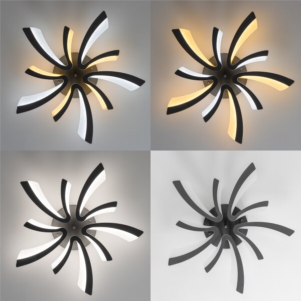 Brilagi - LED Димируем полилей за повърхностен монтаж TWIST LED/55W/230V 3000-6500K антрацит + д.у