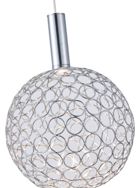 LED Пендел PERFORATO LED/6,3W/230V 3000K лъскав хром Ø 20 см