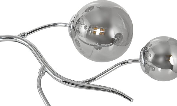 Brilagi - LED прилепен полилей MISTEL 9xG9/3W/230V черен хром/опушено стъкло