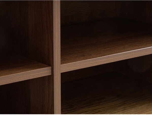 Кафява маса за телевизор от дъбов декор 180x56x45 cm Nola – Unique Furniture