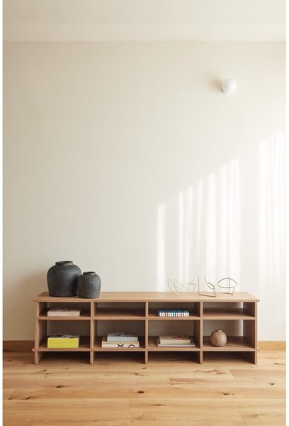 Маса за телевизор от декор от дъб в естествен цвят 180x50x40 cm Inari – Teulat