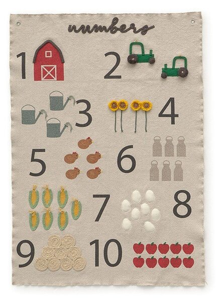 Детска декорация за стена Farm Numbers – Lorena Canals