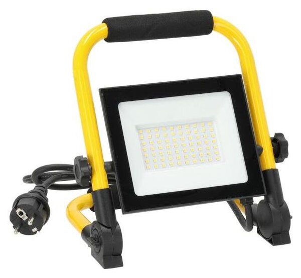 LED Преносим прожектор TIGRA LED/50W/4000K IP54 черен/жълт