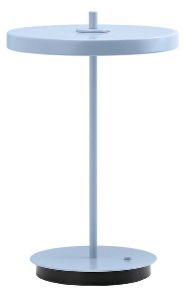 Светлосиня метална LED настолна лампа с метален абажур (височина 31 cm) Asteria Move – UMAGE