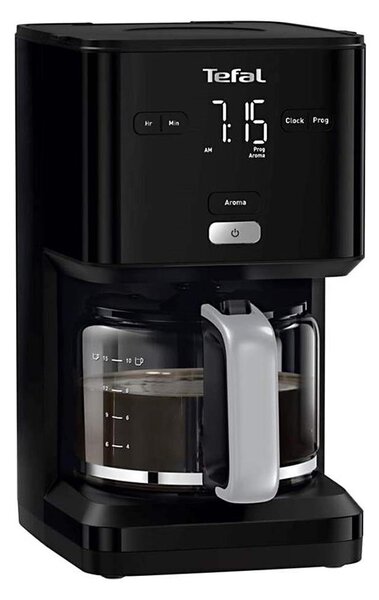 Tefal - Кафе машина с капково напояване с LCD дисплей 1000W/230V черен
