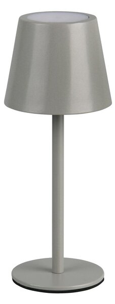 Сива LED настолна лампа с метален абажур (височина 21 cm) Diaz – Reality