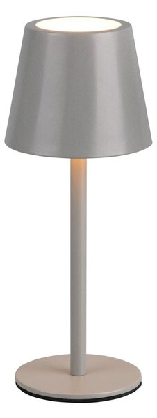 Сива LED настолна лампа с метален абажур (височина 21 cm) Diaz – Reality