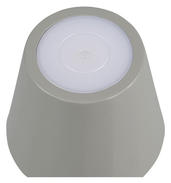 Сива LED настолна лампа с метален абажур (височина 21 cm) Diaz – Reality