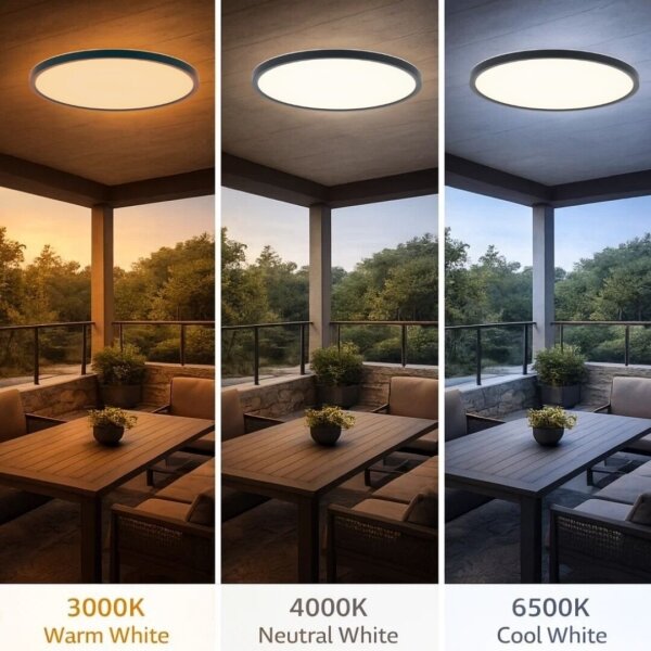 Rabalux 75084 - LED таванно осветително тяло за баня LAUTREC 24W/230V Ø 40 см IP44, черно