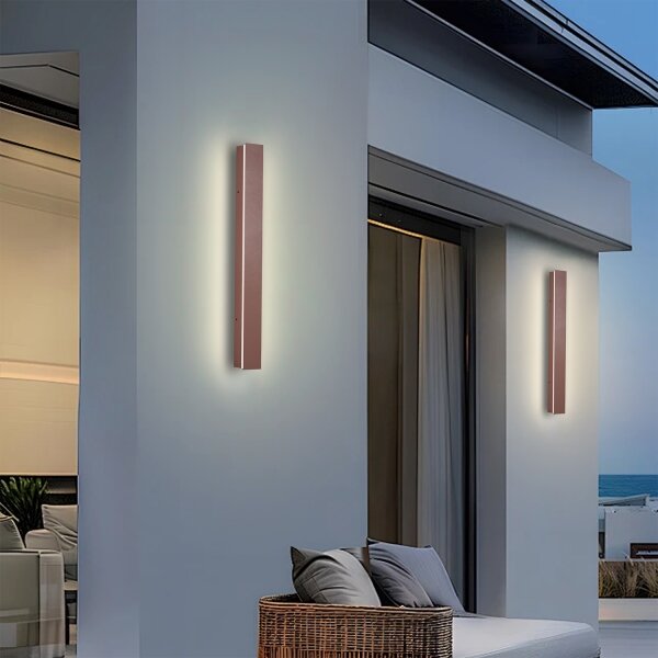 Brilagi - LED външен стенен аплик LINEAR LED/12W/230V 3000K IP65 50 см кафяв CRI 90