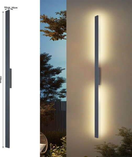 Brilagi - LED външно стеново осветително тяло LUNA LED/30W/230V 4000K IP65 150 cm антрацит CRI 90