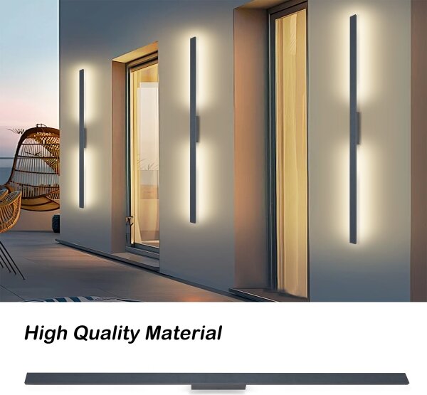 Brilagi - LED външно стеново осветително тяло LUNA LED/30W/230V 4000K IP65 150 cm антрацит CRI 90