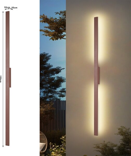 Brilagi - LED външно стенно осветително тяло LUNA LED/30W/230V 3000K IP65 150 cm кафяво CRI 90