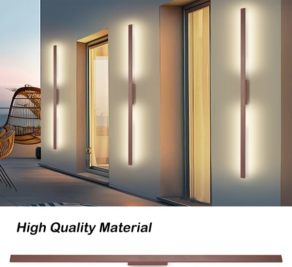 Brilagi - LED външно стенно осветително тяло LUNA LED/30W/230V 3000K IP65 150 cm кафяво CRI 90