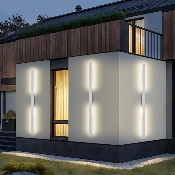 Brilagi - LED външна стенна лампа LUNA 30W/230V 3000K IP65 150 cm бяла CRI 90