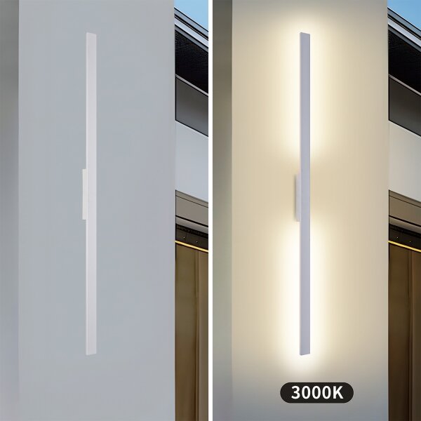 Brilagi - LED външна стенна лампа LUNA 30W/230V 3000K IP65 150 cm бяла CRI 90