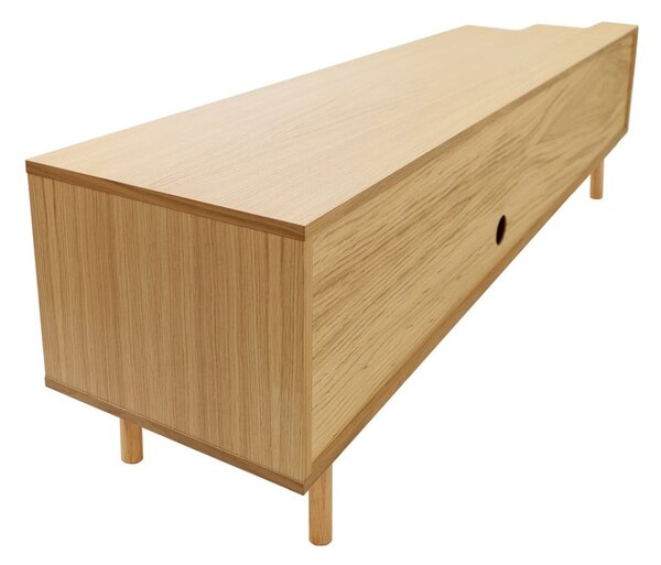 Маса за телевизор от декор от дъб в естествен цвят 189x50x44 cm Shift – Woodman