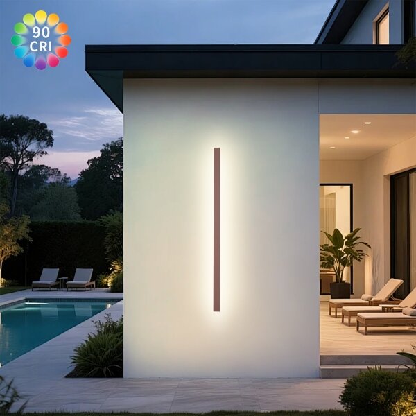Brilagi-LED Външно стенно осветително тяло LINEAR LED/32W/230V 3000K IP65 140 cm кафяво CRI 90