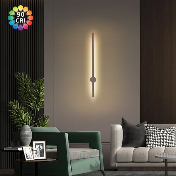 Brilagi - LED външен стенен аплик AURA LED/12W/230V 3000K IP54 65 cm кафяв CRI 90