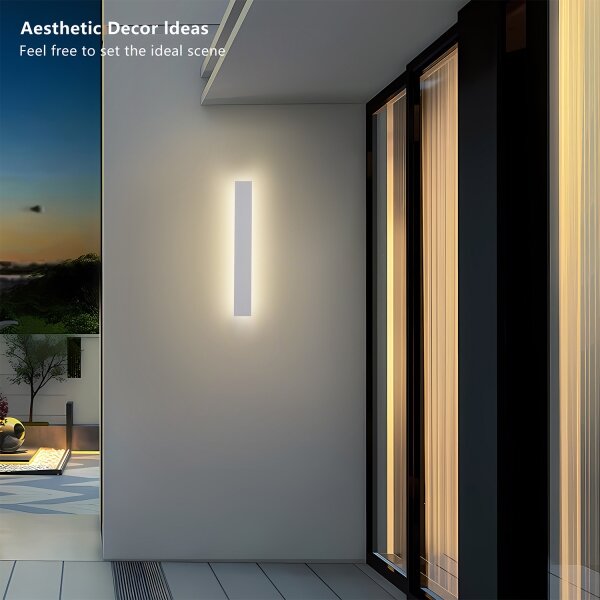 Brilagi - Външно стенно осветително тяло LINEAR LED/12W/230V 3000K IP65 50 см бяло CRI 90