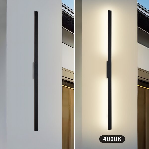 Brilagi - LED външно стенно осветително тяло LUNA LED/30W/230V 4000K IP65 150 см черно CRI 90