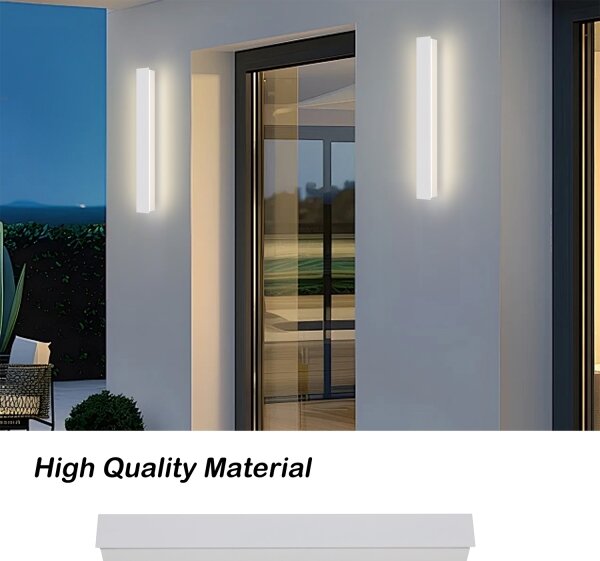 Brilagi - Външно стенно осветително тяло LINEAR LED/12W/230V 3000K IP65 50 см бяло CRI 90